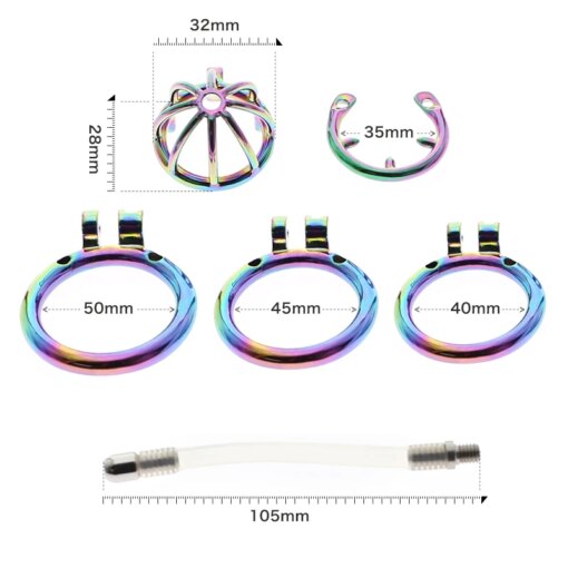 Cinto de Castidade Rainbow Cock Cage Stealth Lock Chastity Device