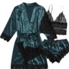 Baby Doll Conjuntos de Pijama Cetim Lace Satin