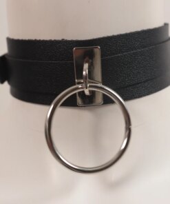 Leather Necklace Punk Gothic Style Collar Necklace Jewelry Role Play