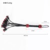 Chicote Flogger de Couro Ponteira Flores Rose Whip