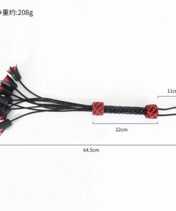 Chicote Flogger de Couro Ponteira Flores Rose Whip