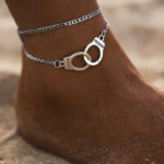 Tornozeleira Handcuffs Trendy Freedom Ankle Chain