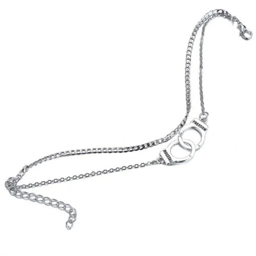 Tornozeleira Handcuffs Trendy Freedom Ankle Chain