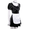 Vestido Lolita Empregada Francesa Com Avental Sexy Maid - Em Vinil