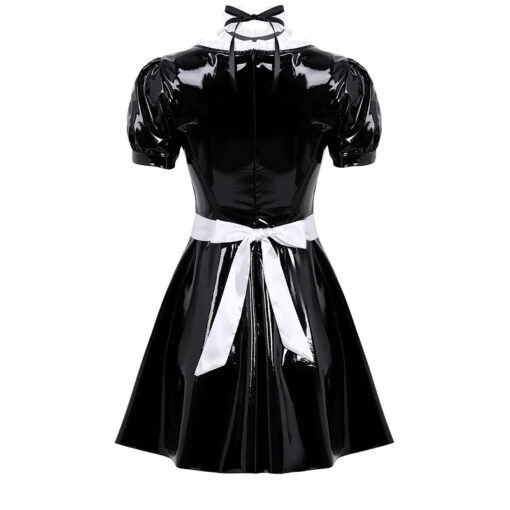 Vestido Lolita Empregada Francesa Com Avental Sexy Maid - Em Vinil - Image 3