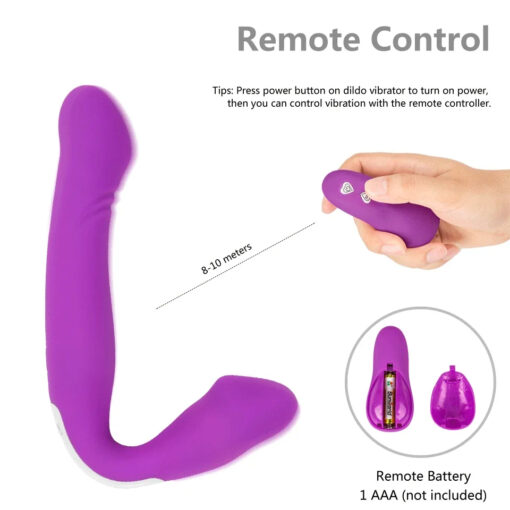 Vibrador Duplo Cinta Peniana Dildo Strapon Strapless - Image 5