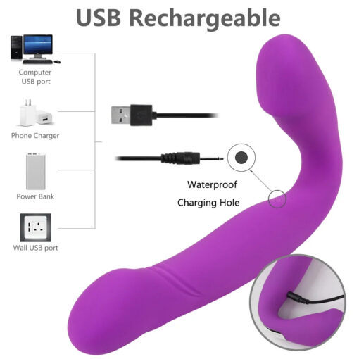 Vibrador Duplo Cinta Peniana Dildo Strapon Strapless - Image 4