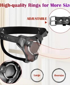 Cinta Peniana Arnês de Couro Leather Harness Strap On