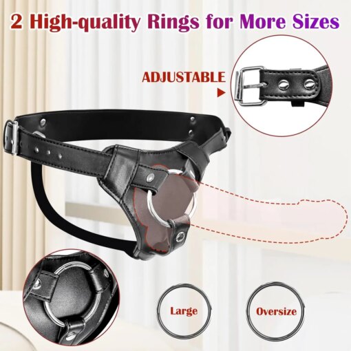 Cinta Peniana Arnês de Couro Leather Harness Strap On