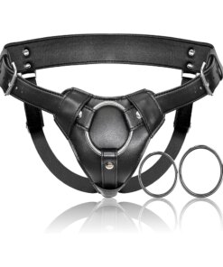 Cinta Peniana Arnês de Couro Leather Harness Strap On
