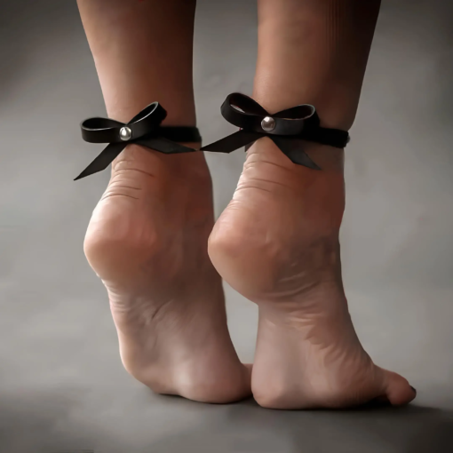 Acessórios Tornozeleiras Com Laços Leather Bow Ankle