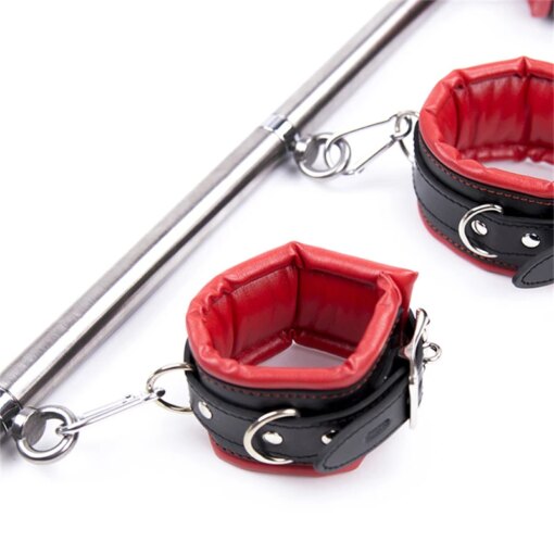 Conjunto Barra de Contenção Algemas e Tornozeleiras Ajustável BDSM - Image 4