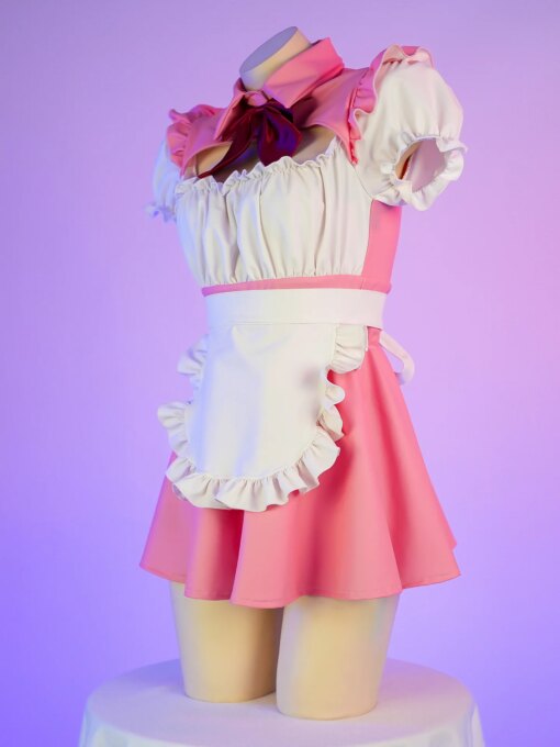 Fantasia Empregada Lolita Anime Cosplay Costume Pink Sexy Maid - Image 3