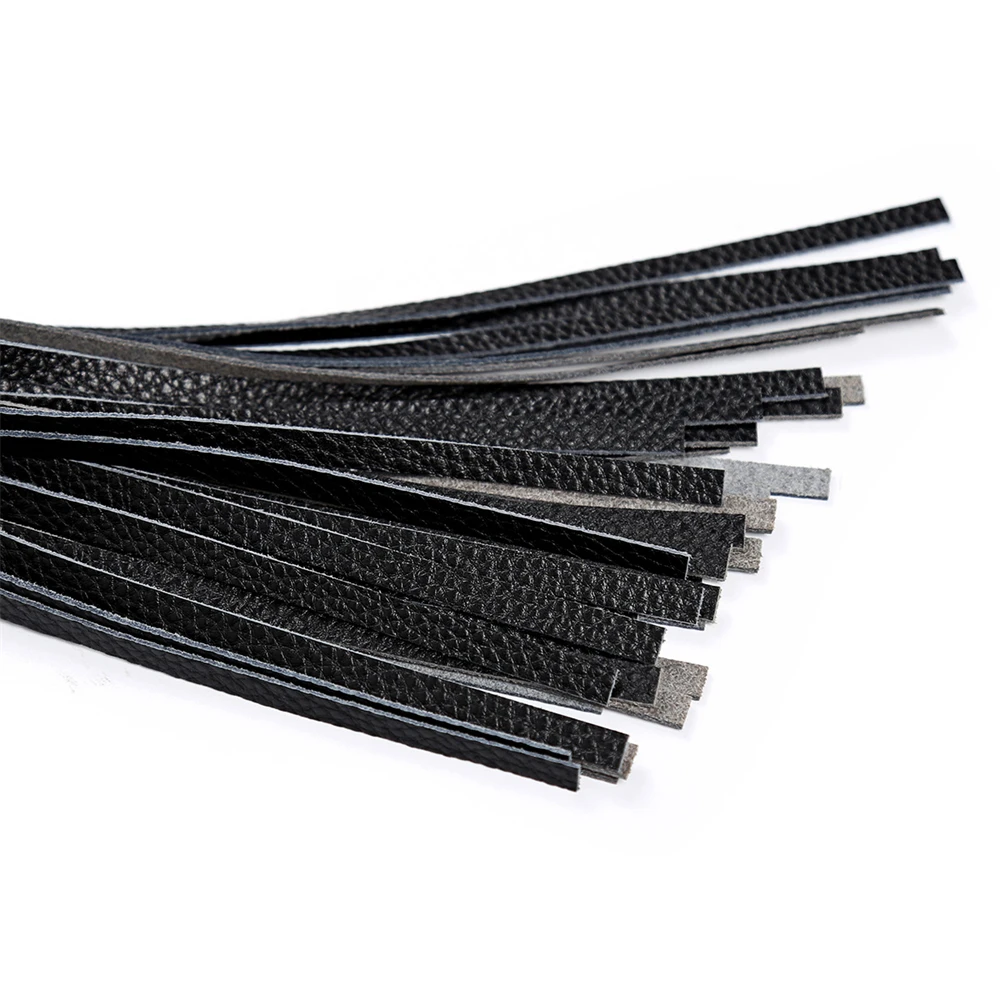 70CM Glass Handle Premium PU Leather Tassel Horse Whip Equestrian Riding Crop Whips for Horse Training