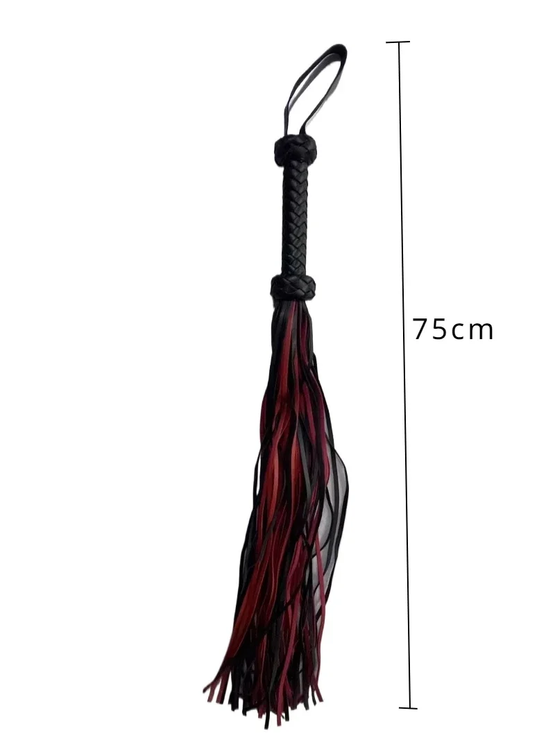 For Horse Training Whip Leather-covered Handle with Wrist Strap