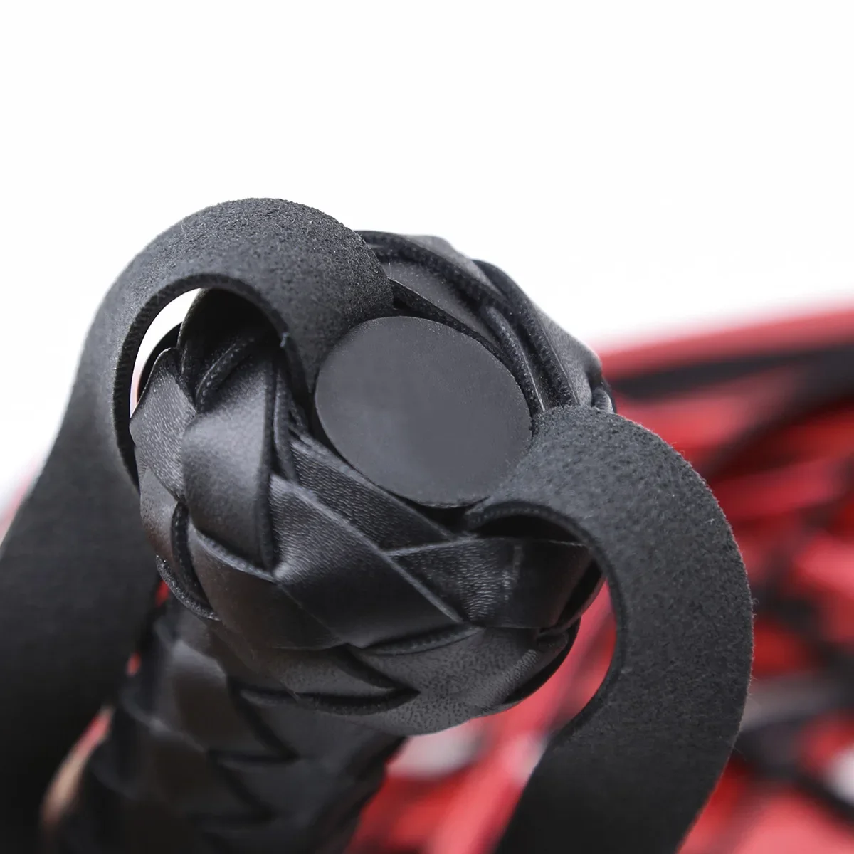 For Horse Training Whip Leather-covered Handle with Wrist Strap