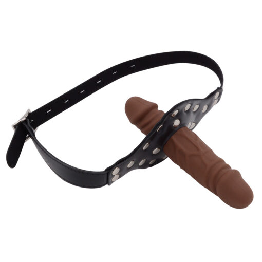 Mordaça Peniana Dupla Strapon Realista Double Headed Dildo - Image 4