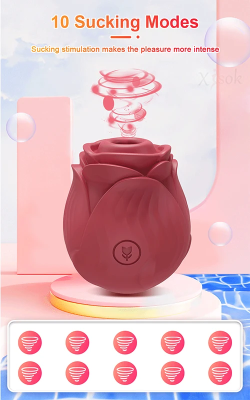Rose Sucking Sex Toys Dildo Vibrator for Women 3in1 Thrusting G Spot Anal Vibrators Stimulator Female Vibrating Egg Adult Toys