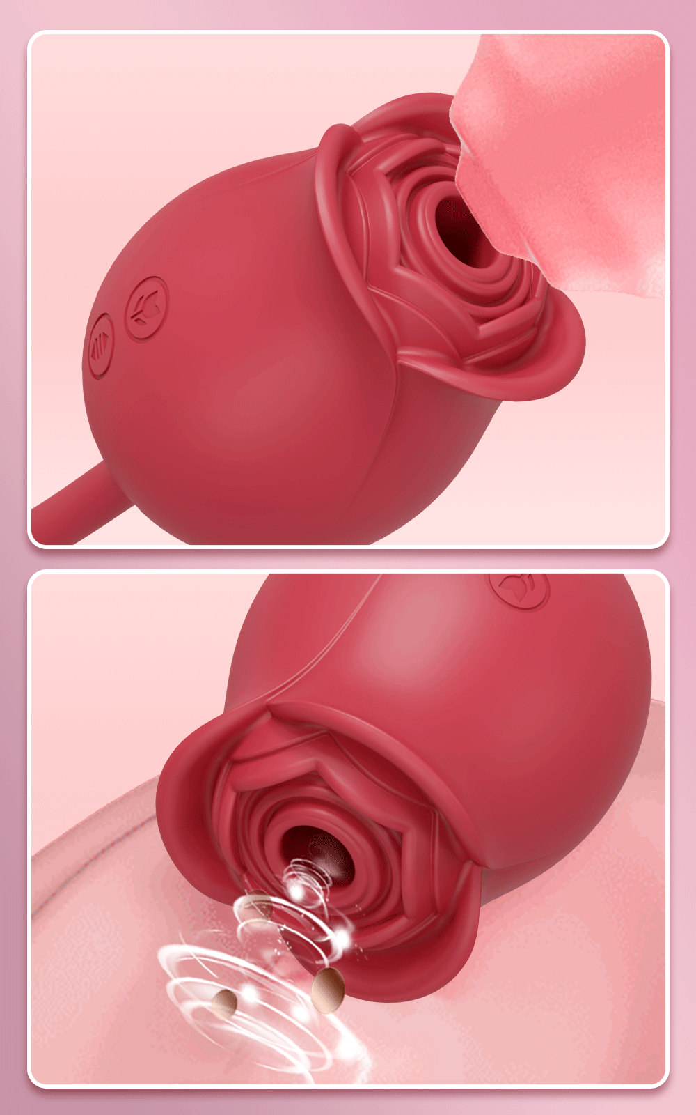 Rose Sucking Sex Toys Dildo Vibrator for Women 3in1 Thrusting G Spot Anal Vibrators Stimulator Female Vibrating Egg Adult Toys