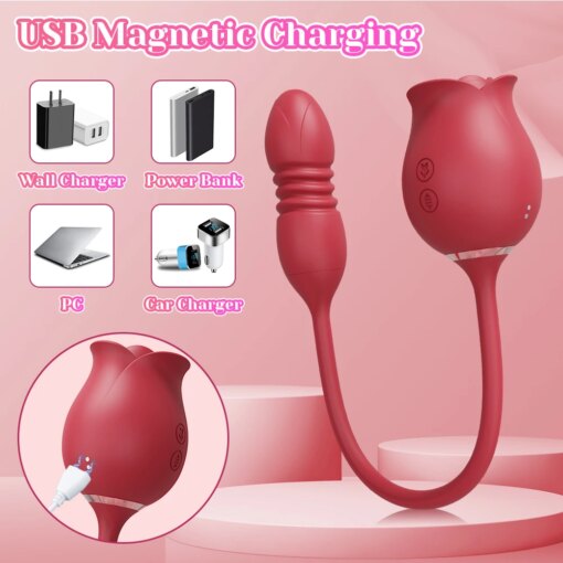 Vibrador Feminino Rosa Sugador de Clitóris Vai e Vem - Image 6