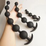Plug Anal com Bolas em Silicone