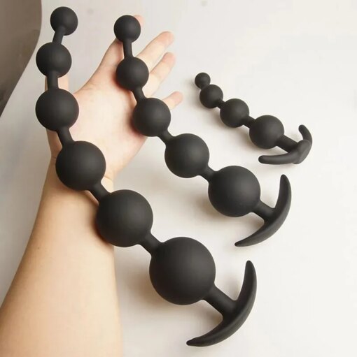 Plug Anal com Bolas em Silicone