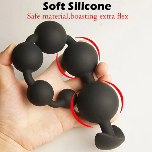 Plug Anal com Bolas em Silicone - Imagem 2