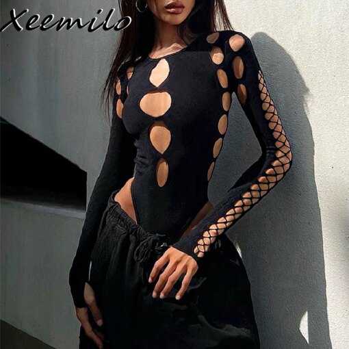Bodysuit Sexy Gótico Y2K - Imagem 2