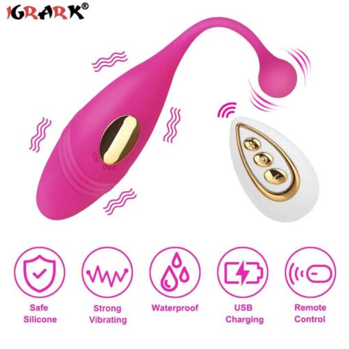 Vibrador Bullet Egg com Controle Remoto Recarregável - Imagem 2