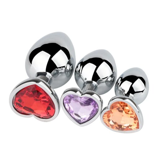 Plugs Anais de Aço Inoxidável com Cristal – Kit com 3 Tamanhos - Imagem 3