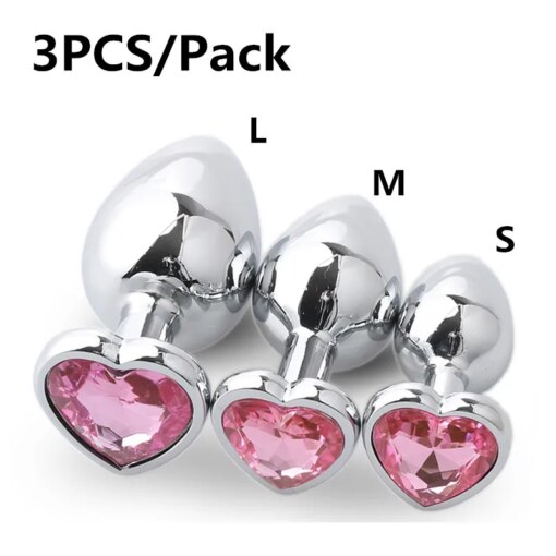Plugs Anais de Aço Inoxidável com Cristal – Kit com 3 Tamanhos - Imagem 7