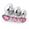 Plugs Anais de Aço Inoxidável com Cristal – Kit com 3 Tamanhos