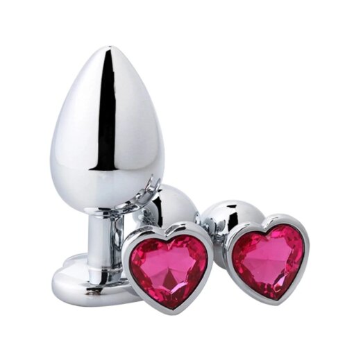 Plugs Anais de Aço Inoxidável com Cristal – Kit com 3 Tamanhos - Imagem 2