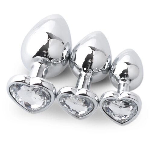Plugs Anais de Aço Inoxidável com Cristal – Kit com 3 Tamanhos - Imagem 5