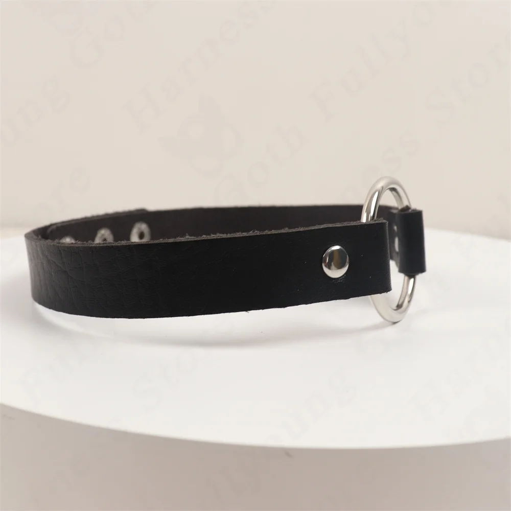 New Woman Black Punk Choker Collar Necklace Pu Leather Goth Rivets Choker Necklace Pendientes Party Club Gothic Femme Jewelry