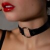 Gargantilha Punk Gótica de Couro com Tachas
