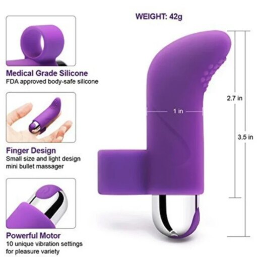 Vibrador de Dedo 10 Modos Clitóris e Ponto G - Imagem 3