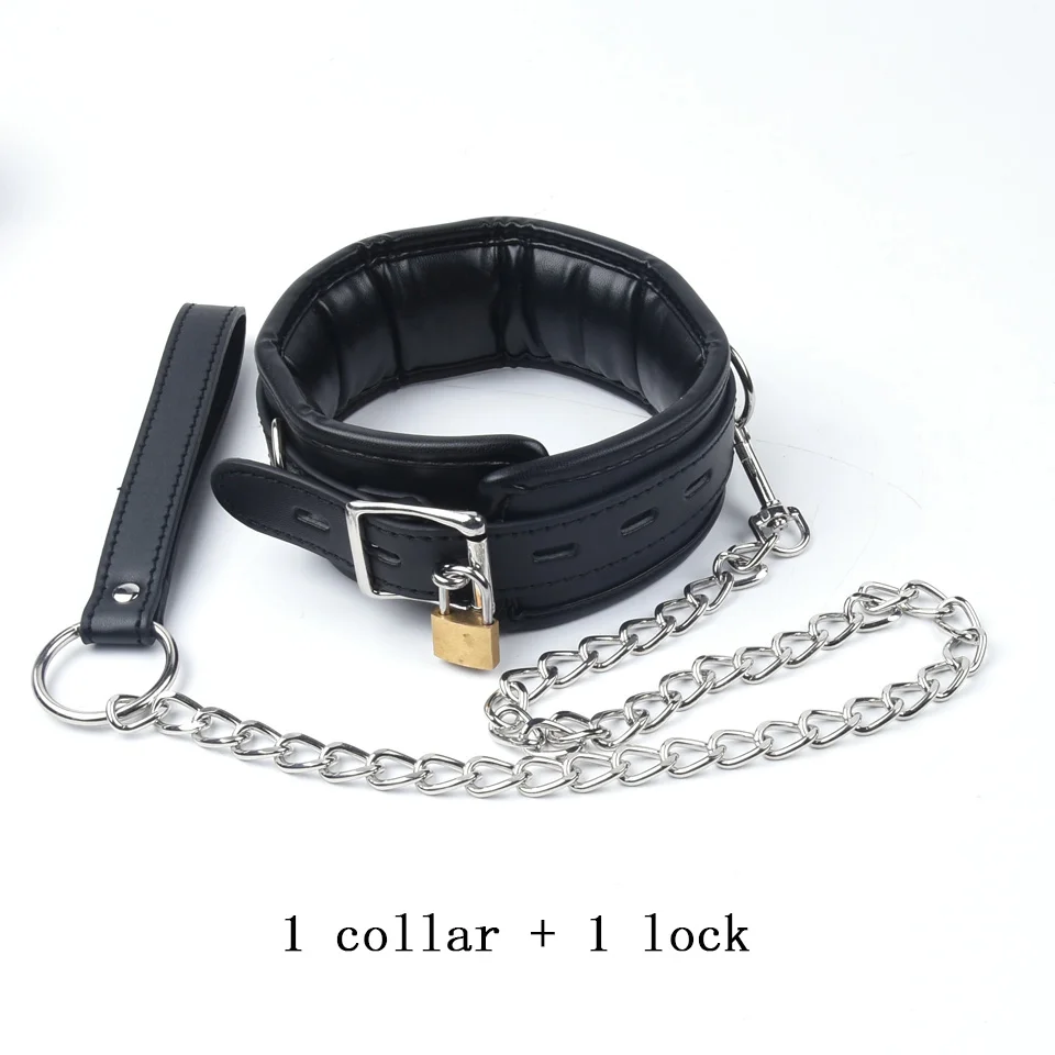 Algemas de esponja de couro preto para sexo tornozelo algemas bondage com bloqueio de corrente restrições brinquedos sexuais para jogos adultos bdsm bondage conjunto