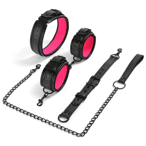 Kit Bondage BDSM Pescoço e Pulso - Imagem 6