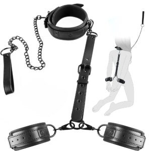 Kit Bondage BDSM Pescoço e Pulso