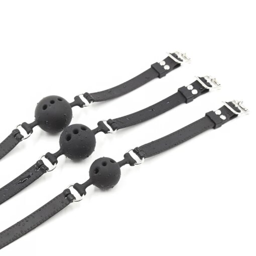 Mordaça BDSM de Silicone com Boca Aberta - Imagem 4