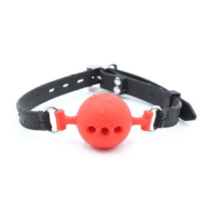 Mordaça BDSM de Silicone com Boca Aberta