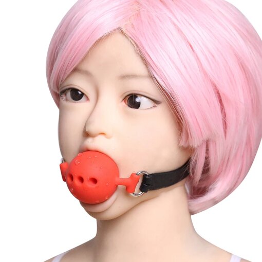 Mordaça BDSM de Silicone com Boca Aberta - Imagem 5