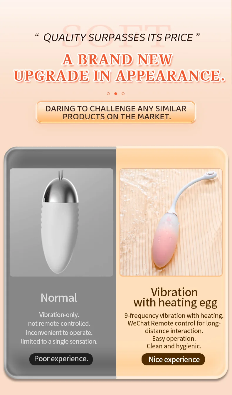 Vibrador de ovo vibratório com aquecimento controlado por aplicativo – 9 modos para estimulação do clitóris e vaginal, design vestível com cor gradiente
