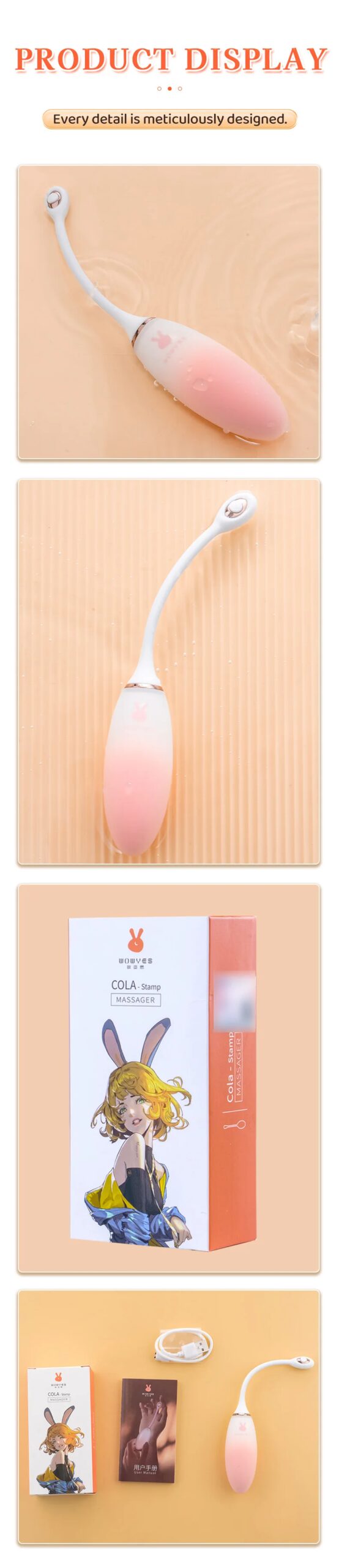 Vibrador de ovo vibratório com aquecimento controlado por aplicativo – 9 modos para estimulação do clitóris e vaginal, design vestível com cor gradiente