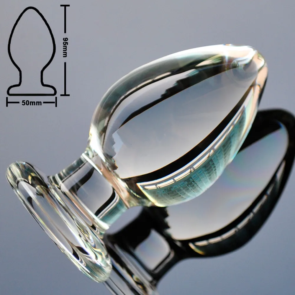 50mm grande cristal butt plug vagina bola grande pirex vidro anal vibrador grânulo pênis falso adulto masturbar brinquedos sexuais mulheres gay