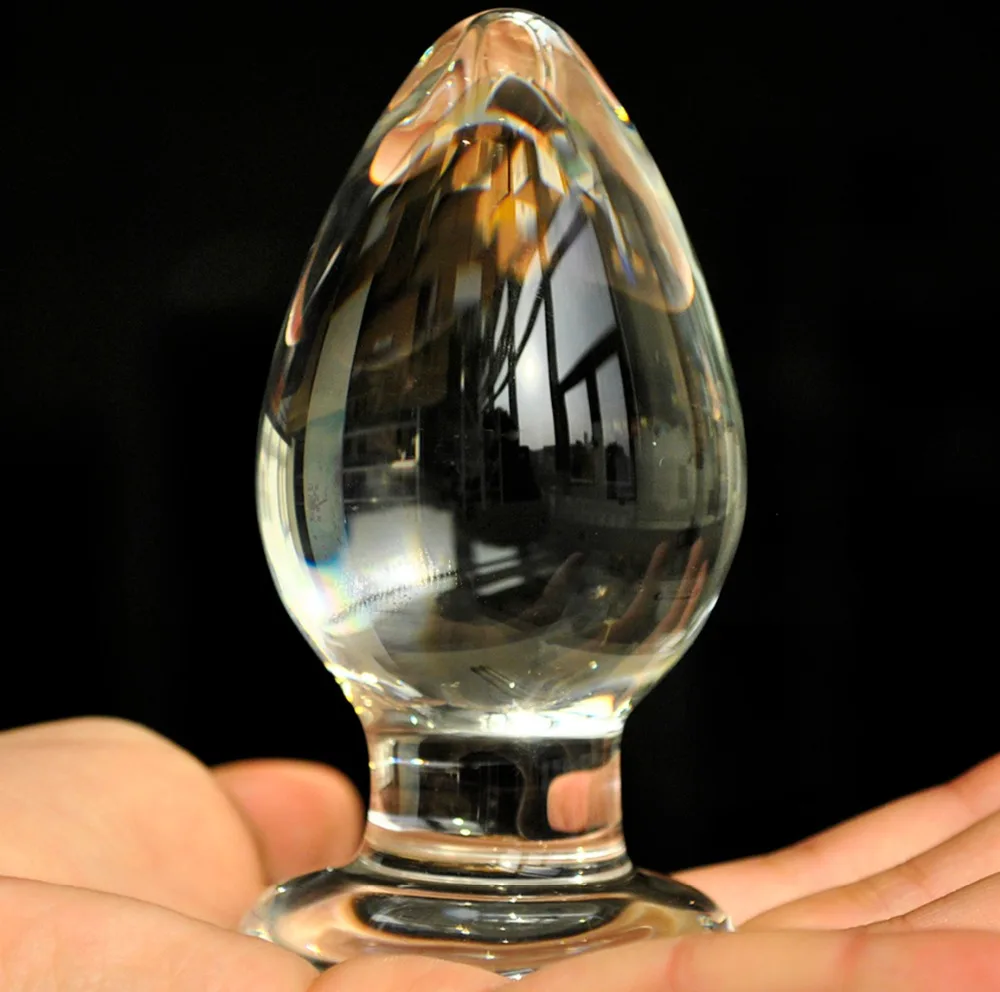50mm grande cristal butt plug vagina bola grande pirex vidro anal vibrador grânulo pênis falso adulto masturbar brinquedos sexuais mulheres gay