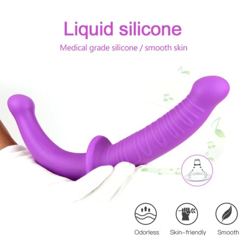 Dildo Strapless com Penetração Dupla + Calcinha Grátis - Imagem 4