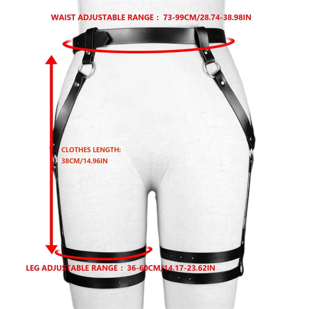 Estilo punk y2k moda cinto de couro do plutônio para mulheres cinto suspensórios corpo espartilho acessórios