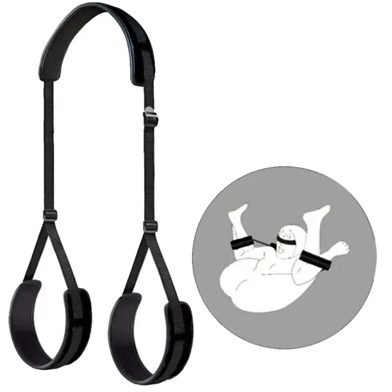 Kit de brinquedo sexual BDSM com coxa aberta para casais adultos – Brinquedo sexual de perna aberta escravo SM ajustável com bandagem de jogo erótico e travesseiro de pescoço